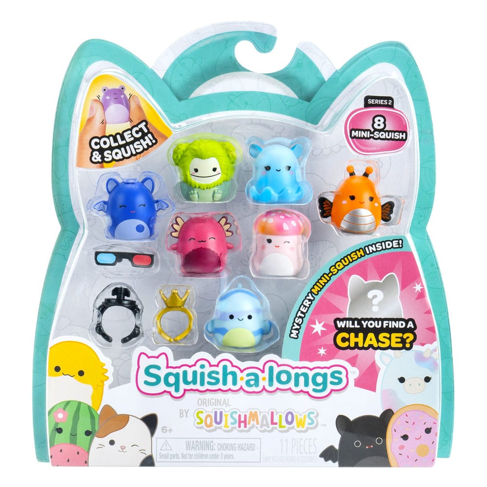 Squishmallows Squish-a-longs minifigures Set of 8 Series 2 Style 2 2,5 cm Mini-figures