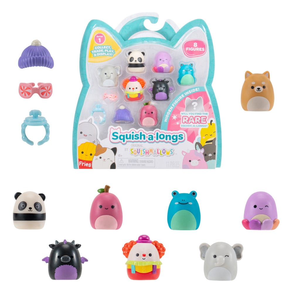 Squishmallow Squish a longs Mini Figures 8-Pack Style 3 3 cm Mini-figures