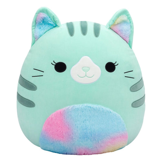 Squishmallows Plush Figure Teal Cat with Tie-Dye Fuzzy Belly Corinna 50 cm