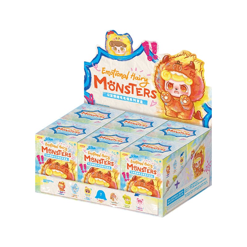 QKid: Emotional Hairy Monsters Series Blind Box figure 12 - 14 cm Display (6)