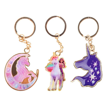 Unicorn Academy Metal Keychains Assortment (12) Keyrings