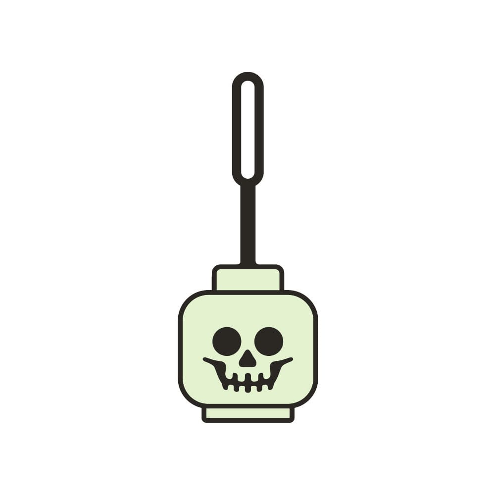 LEGO Minifigures Luggage tag Skeleton head Glow in the Dark 10 cm Keyrings