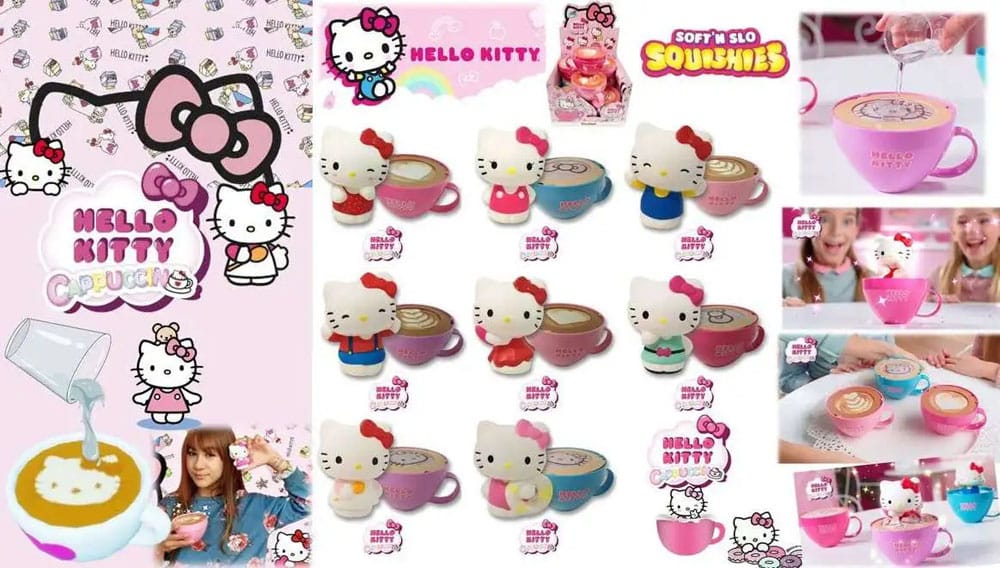 Sanrio Squishy Figures Hello Kitty Cappuccino Display (8)