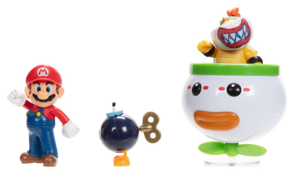 World of Nintendo Mini Figure 2-Pack Mario and Bowser Jr. Clown Car 6 cm
