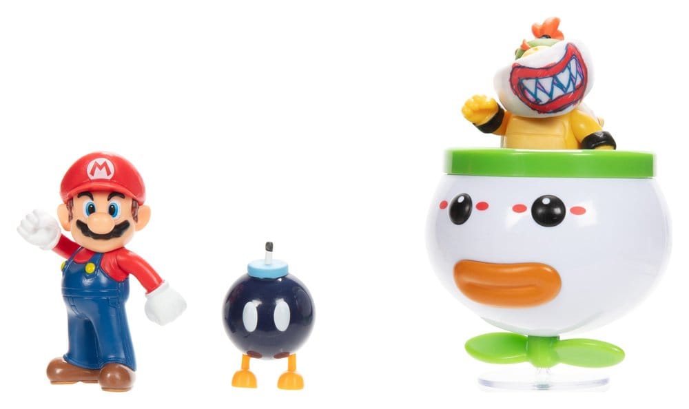 World of Nintendo Mini Figure 2-Pack Mario and Bowser Jr. Clown Car 6 cm