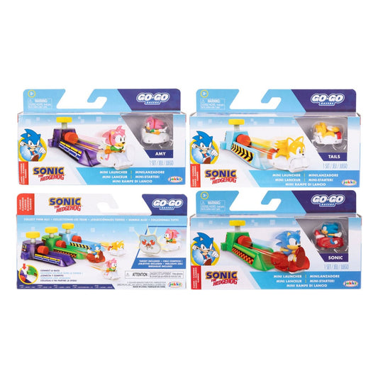 Sonic - The Hedgehog Go Go Racers Vehicles Mini Launching ramps Assortment (4)