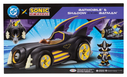 DC x Sonic - The Hedgehog Action Figure with Vehicle Shadow Batman & Batmobile 6 cm