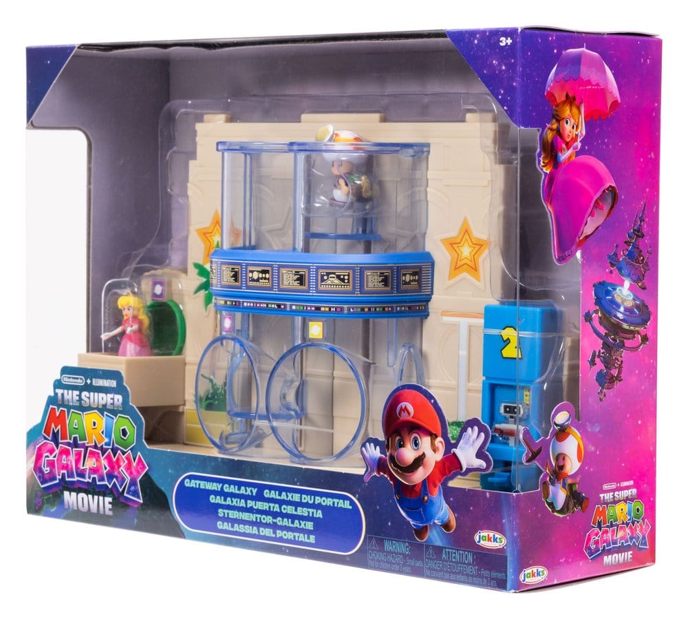 The Super Mario Galaxy Movie Diorama with 2 Mini Figures Gateway Galaxy