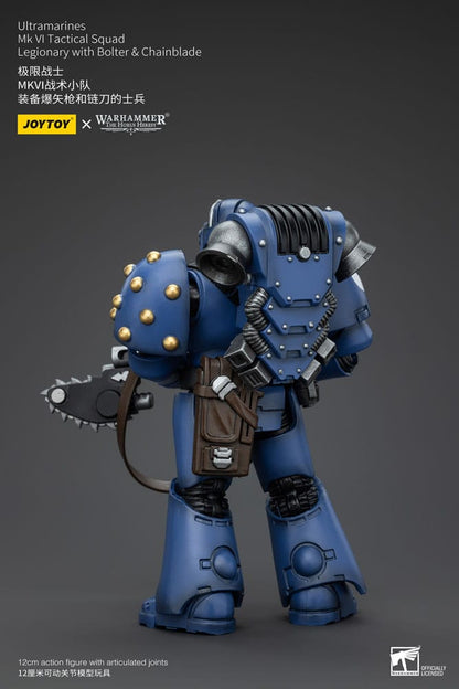 Warhammer The Horus Heresy Action Figure 1/18 Ultramarines MK VI Tactical Squad Legionary with Bolter& Chainblade 12 cm