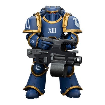 Warhammer The Horus Heresy Action Figure 1/18 Ultramarines Legion MKIII Tactical Support Squad Legionary with Heavy Bolter 12 cm