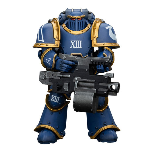 Warhammer The Horus Heresy Action Figure 1/18 Ultramarines Legion MKIII Tactical Support Squad Legionary with Heavy Bolter 12 cm