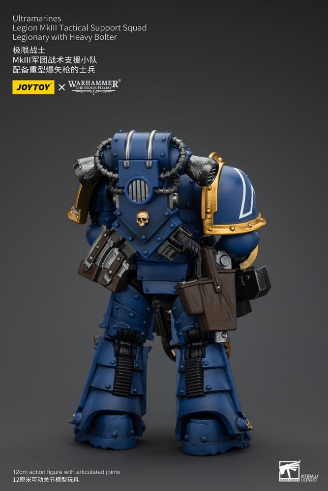 Warhammer The Horus Heresy Action Figure 1/18 Ultramarines Legion MKIII Tactical Support Squad Legionary with Heavy Bolter 12 cm