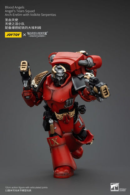 Warhammer The Horus Heresy Action Figure 1/18 Blood Angels Angel's Tears Squad Arch-Erelim with Volkite Serpentas 12 cm