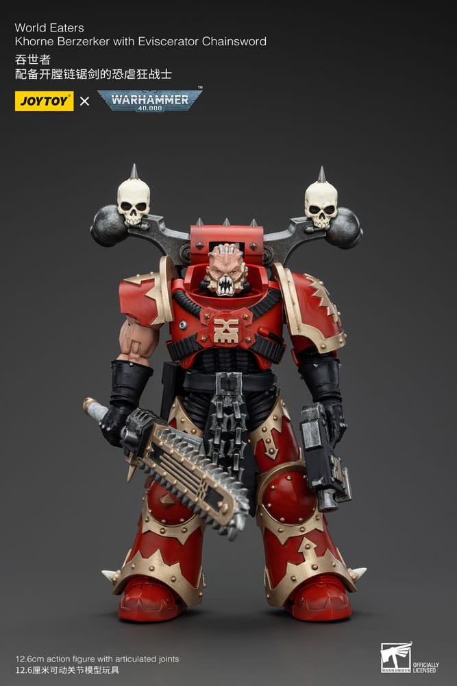 Warhammer 40k Action Figure 1/18 World Eaters Khorne Berzerker with Eviscerator Chainsword 13 cm Action figures