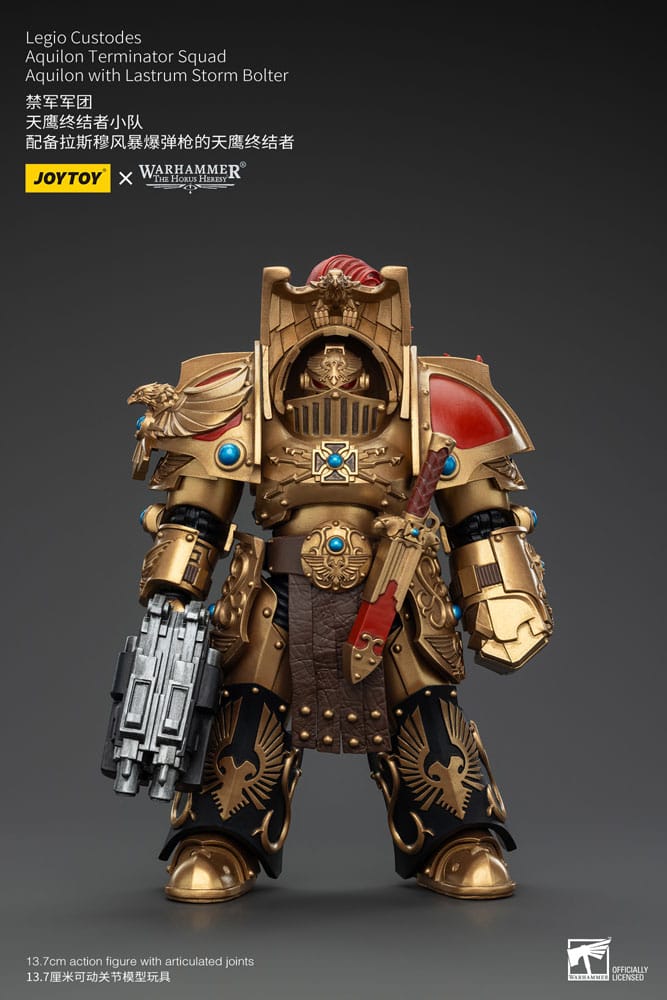 Warhammer The Horus Heresy Action Figure 1/18 Legio Custodes Aquilon Terminator Squad Aquilon with Lastrum Storm Bolter