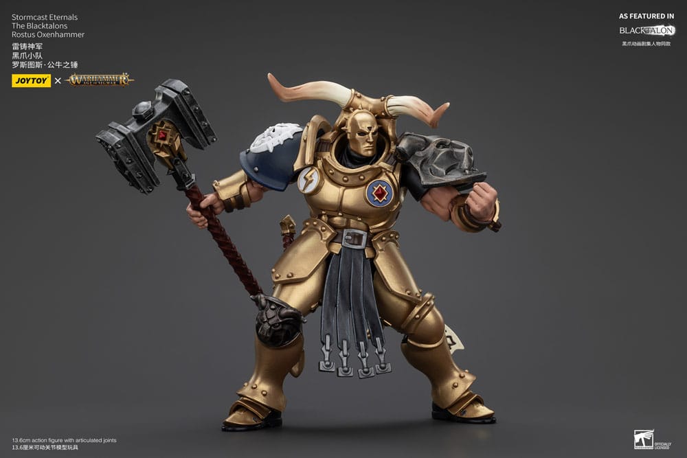 Warhammer Age of Sigmar Actionfigur Stormcast Eternals The Blacktalons Rostus Oxen hammer 20 cm Action figures