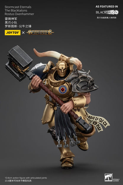 Warhammer Age of Sigmar Actionfigur Stormcast Eternals The Blacktalons Rostus Oxen hammer 20 cm Action figures