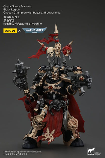 Warhammer 40k Actionfigur Chaos Space Marines Black Legion Chosen Champion with bolter and power maul 20 cm Action