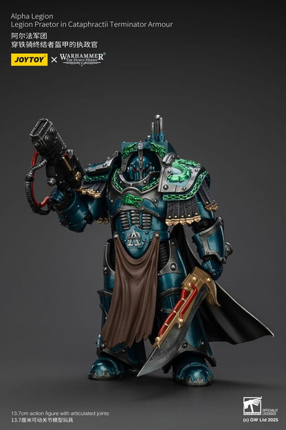 Warhammer The Horus Heresy Action Figure Alpha Legion Legion Praetor in Cataphractii Terminator Armour 18 cm