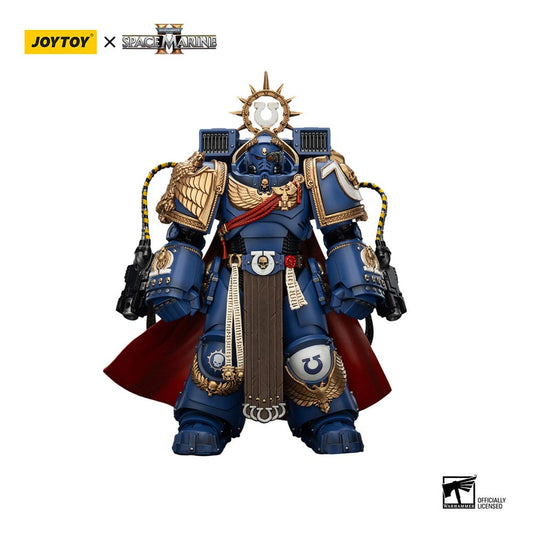 Warhammer 40k Action Figure Ultramarines Marneus Calgar Chapter Master with MKX Gravis Armour and Gauntlets of Ultramar