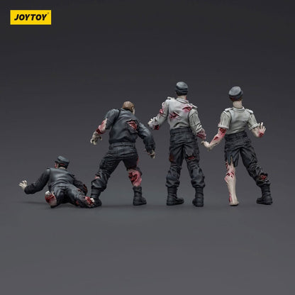 Zombie Dark Source Action Figures 4-Pack Security Guards 8 cm