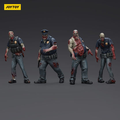 Zombie Dark Source Action Figures 4-Pack Police (Male) 8 cm