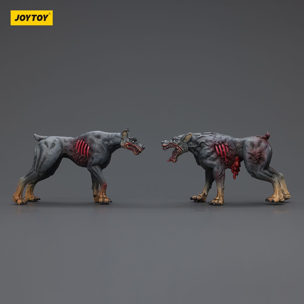 Zombie Dark Source Action Figures 2-Pack Police Dogs 8 cm