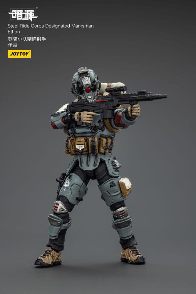 Steel Ride Corps Dark Source Action Figur Designated Marksman Ethan 7 cm