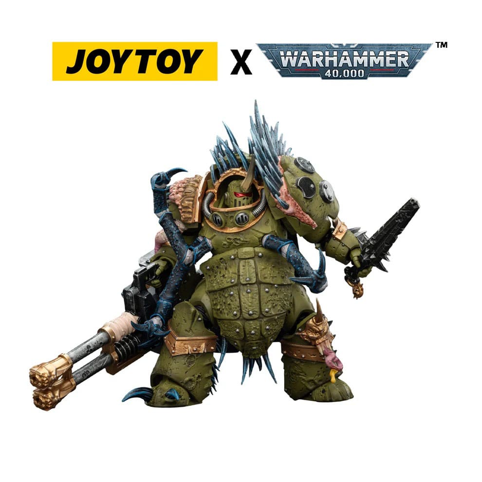 Warhammer 40,000 Action Figure Death Guard Blightlord Terminator 1 with Reaper Autocannon and Bubotic Blades 14 cm