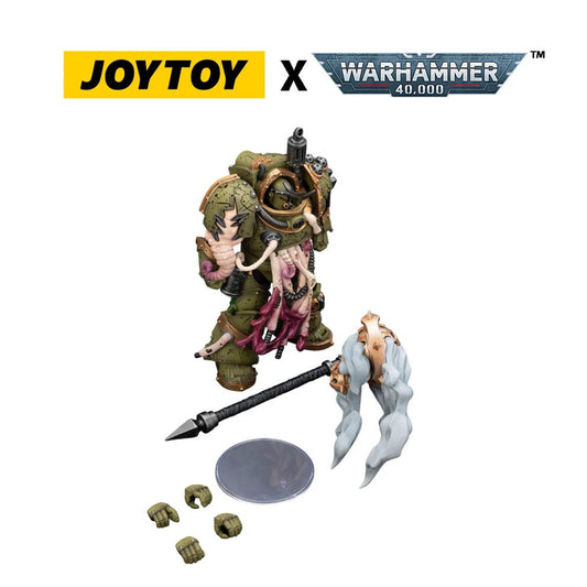 Warhammer 40,000 Action Figure Death Guard Blightlord Terminator 2 with Flail of Corruption 14 cm