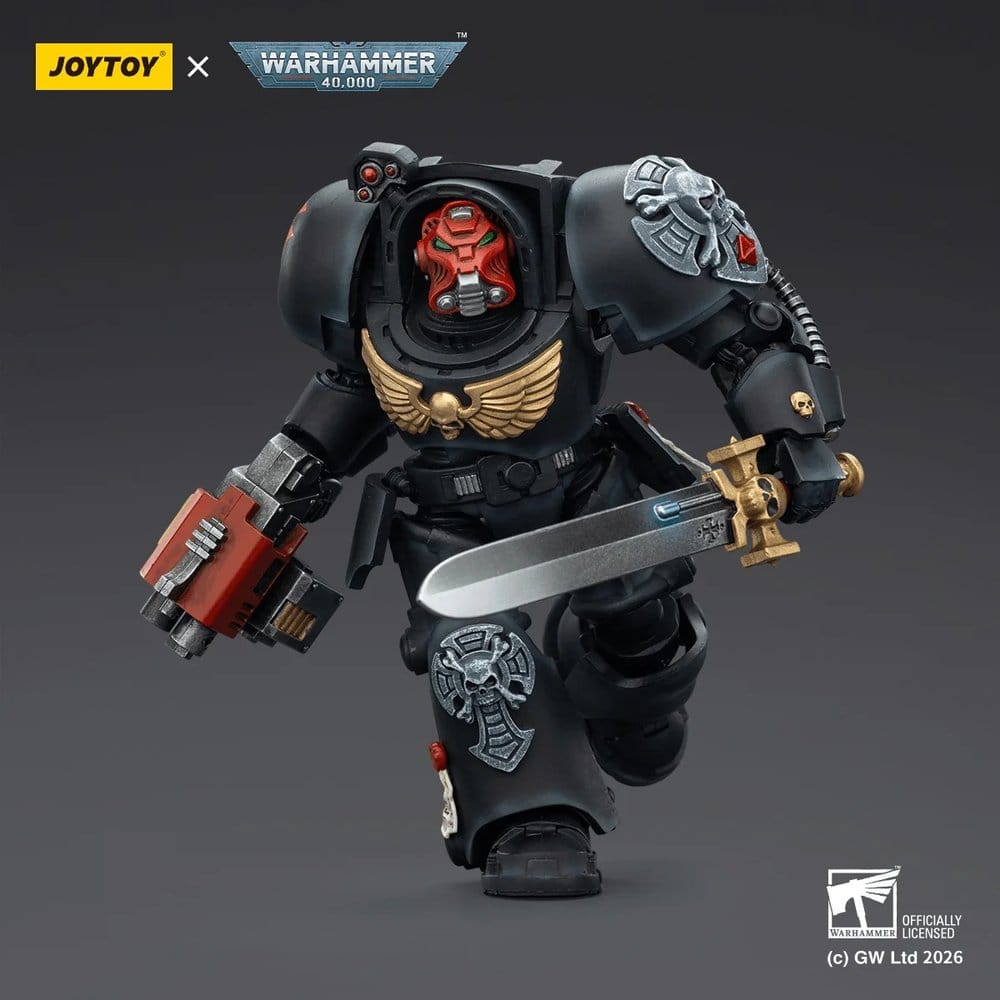 Warhammer 40,000 Action Figure Black Templars Terminator 1 with Power Sword and Storm Bolter 14 cm