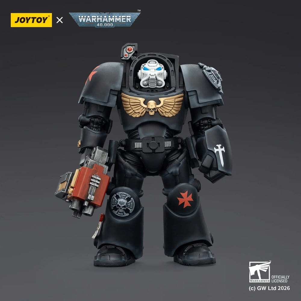 Warhammer 40,000 Action Figure Black Templars Terminator 2 with Power Fist and Storm Bolter 14 cm