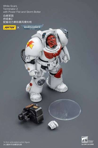Warhammer 40,000 Action Figure White Scars Terminator 2 with Power Fist and Storm Bolter 14 cm