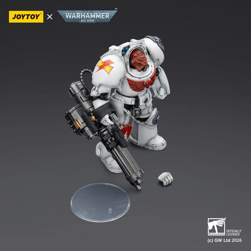 Warhammer 40,000 Action Figure White Scars Terminator 3 with Power Fist and Assault Cannon 14 cm