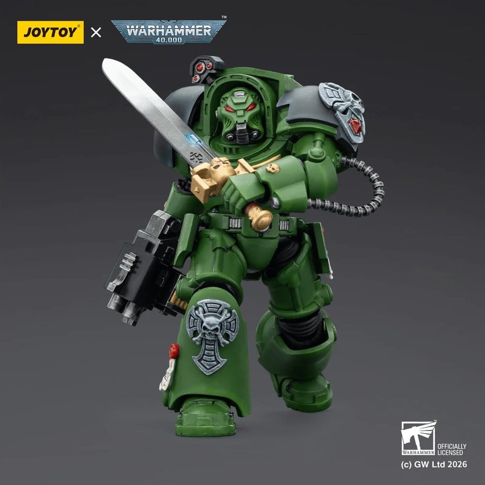 Warhammer 40,000 Action Figure Salamanders Terminator 1 with Power Sword and Storm Bolter 14 cm