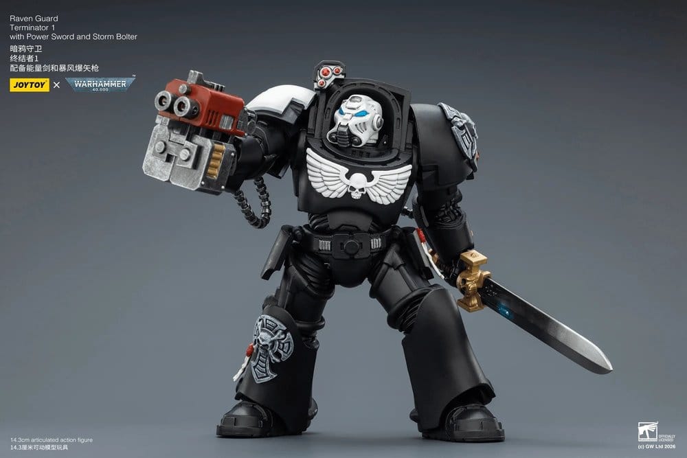 Warhammer 40,000 Action Figure Raven Guard Terminator 1 with Power Sword and Storm Bolter 14 cm