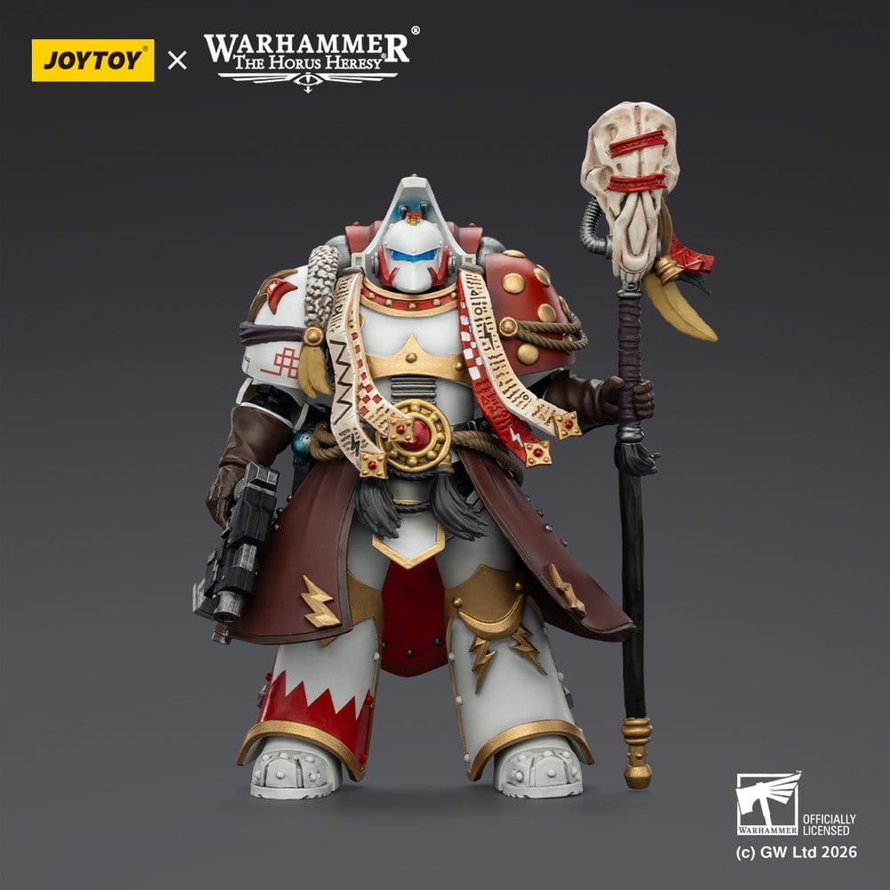 Warhammer 40,000 Action Figure White Scars Stormseer Consulwith Force Staff and Bolt Pistol 12 cm
