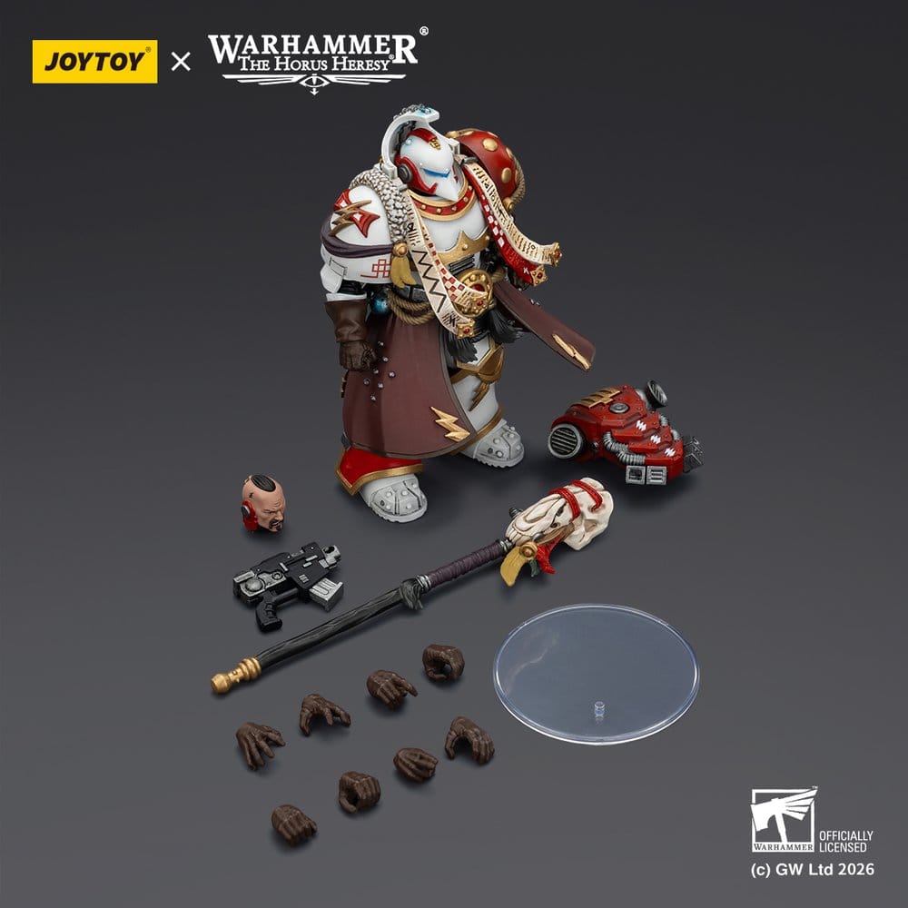Warhammer 40,000 Action Figure White Scars Stormseer Consulwith Force Staff and Bolt Pistol 12 cm