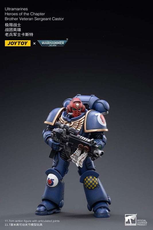 Warhammer 40k Action Figure 1/18 Ultramarines Heroes of the Chapter Brother Veteran Sergeant Castor 12 cm Action figures