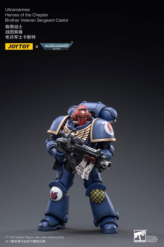 Warhammer 40k Action Figure 1/18 Ultramarines Heroes of the Chapter Brother Veteran Sergeant Castor 12 cm Action figures