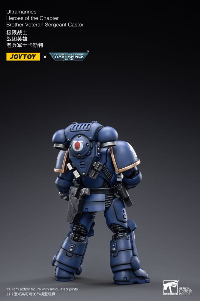 Warhammer 40k Action Figure 1/18 Ultramarines Heroes of the Chapter Brother Veteran Sergeant Castor 12 cm