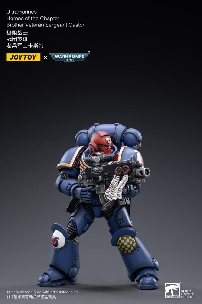 Warhammer 40k Action Figure 1/18 Ultramarines Heroes of the Chapter Brother Veteran Sergeant Castor 12 cm Action figures