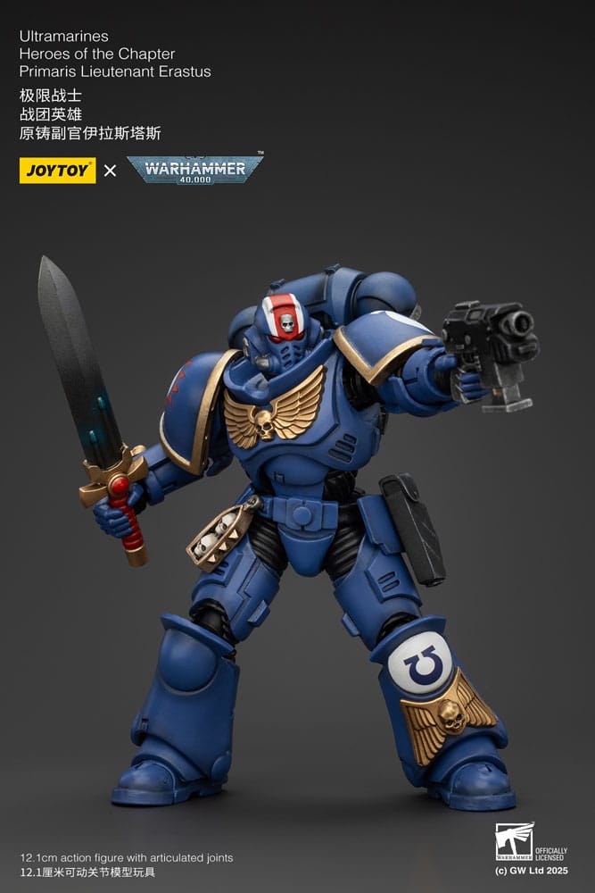 Warhammer 40k Action Figure 1/18 Ultramarines Heroes of the Chapter Primaris Lieutenant Erastus 20 cm Action figures