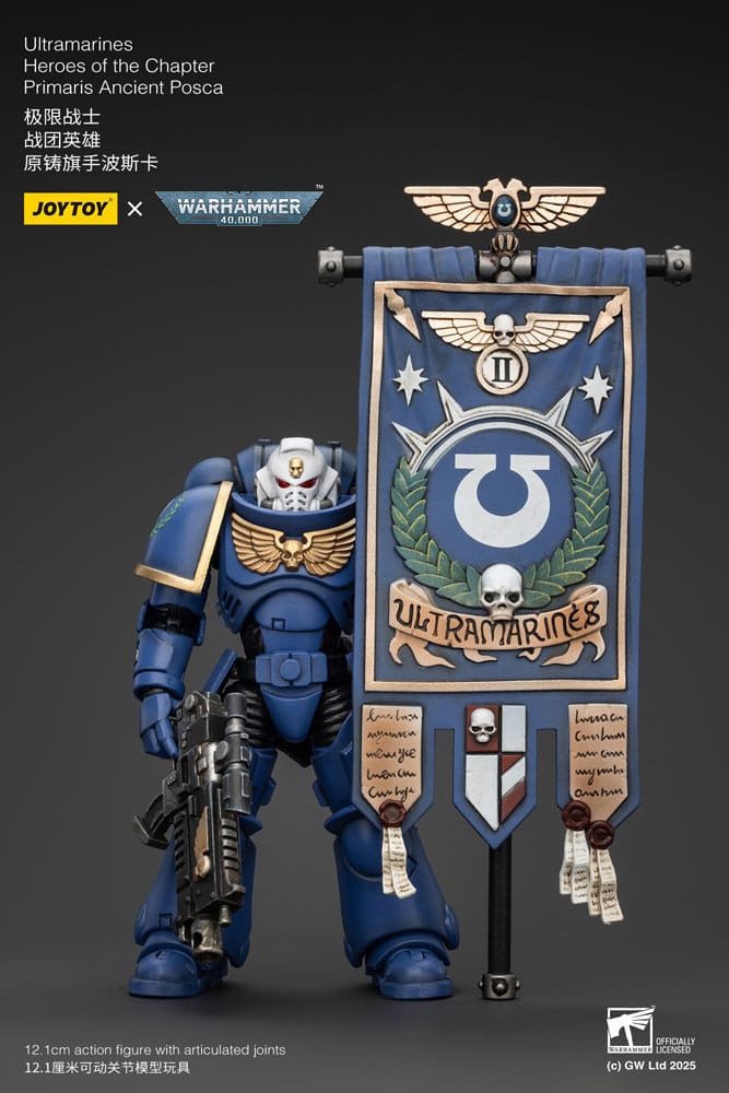 Warhammer 40k Action Figure 1/18 Ultramarines Heroes of the Chapter Primaris Ancient Posca 20 cm Action figures