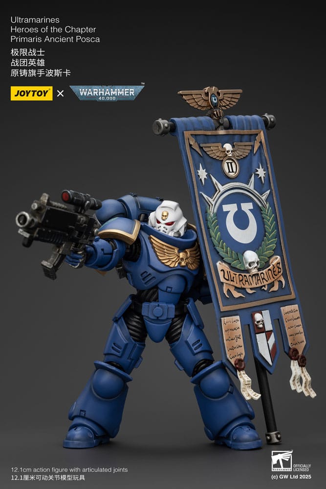 Warhammer 40k Action Figure 1/18 Ultramarines Heroes of the Chapter Primaris Ancient Posca 20 cm Action figures