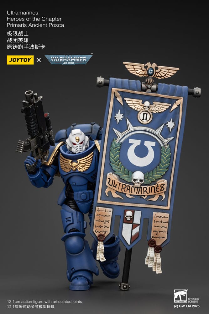 Warhammer 40k Action Figure 1/18 Ultramarines Heroes of the Chapter Primaris Ancient Posca 20 cm