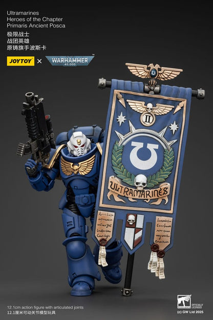 Warhammer 40k Action Figure 1/18 Ultramarines Heroes of the Chapter Primaris Ancient Posca 20 cm