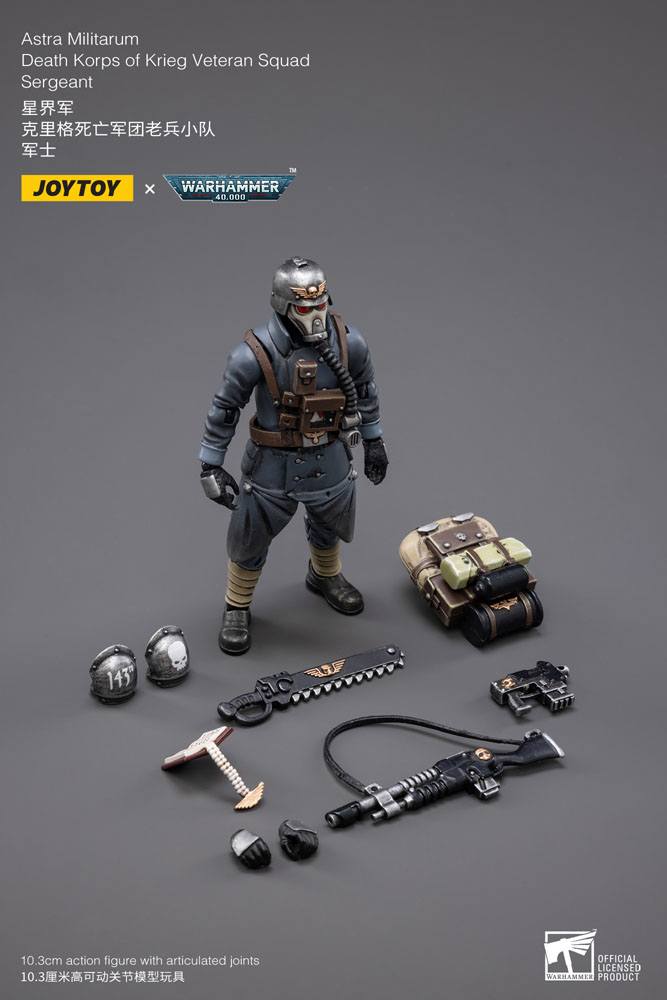 Warhammer 40k Action Figure 1/18 Death Korps of Krieg Veteran Squad Sergeant 10 cm Action figures