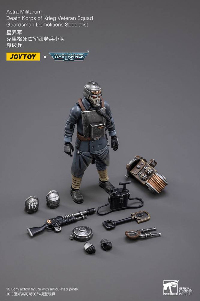 Warhammer 40k Action Figure 1/18 Death Korps of Krieg Veteran Squad Guardsman Demolitions Specialist 10 cm Action