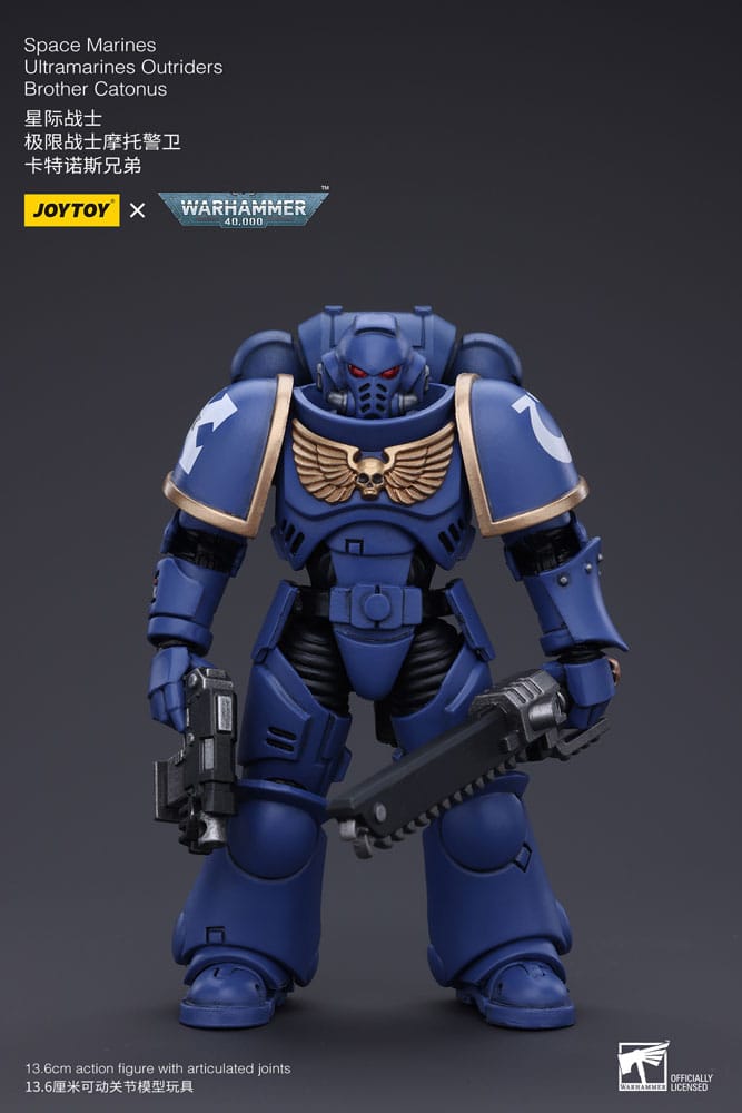 Warhammer 40k Action Figure 1/18 Space Marines Ultramarines Outriders Brother Catonus 14 cm Action figures